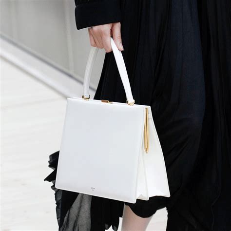 celine clasp white|old celine clasp bag.